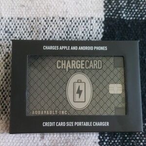 Aqua Vault Charge Card portable charger, ultra thin to fit in wallet or purse!
